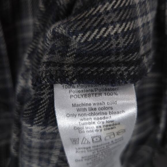 Burton DryRide Flannel Shirt Mens S Gray Glen Plaid Colombo Button Up Outdoor - Picture 8 of 9